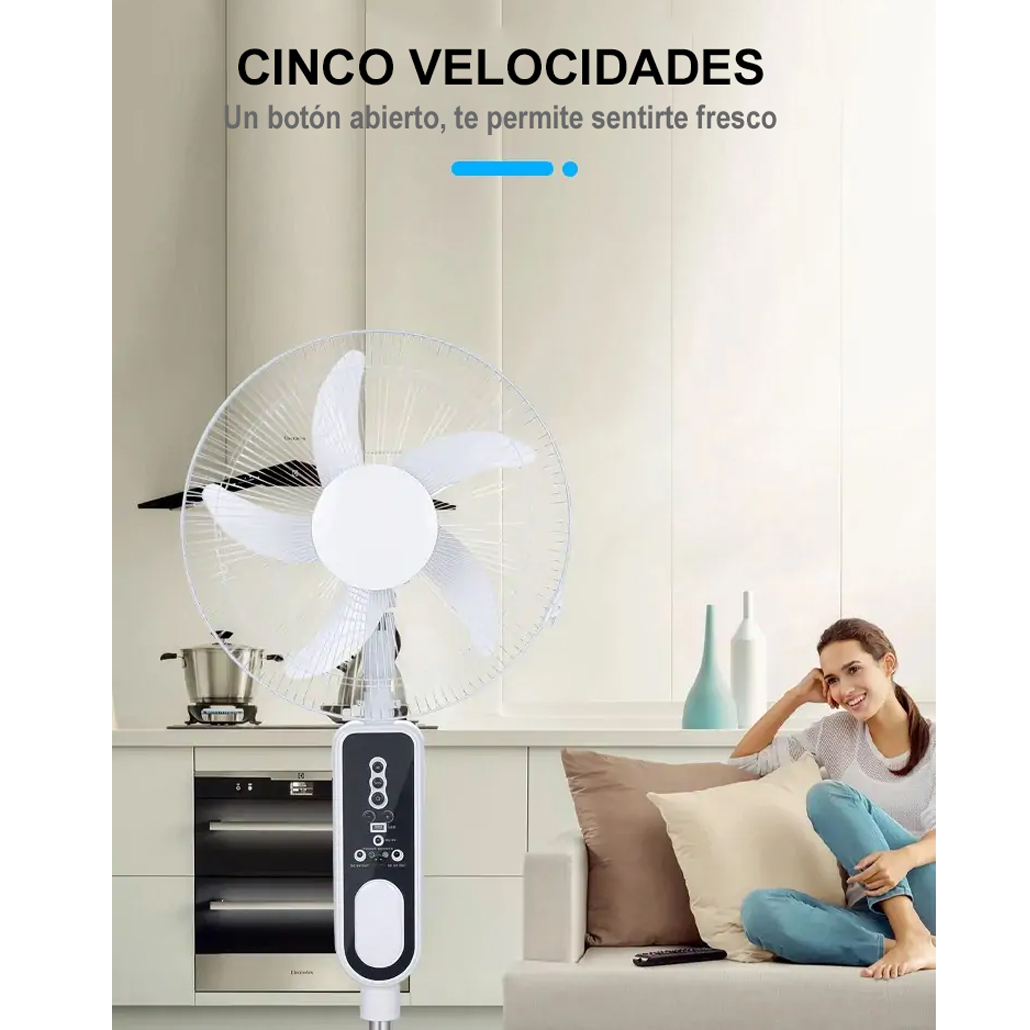 Miniatura 3 de Ventilador Pie Recarcable Panel Solar